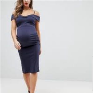 NWT: ASOS navy maternity dress